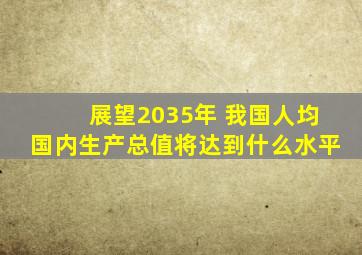 展望2035年 我国人均国内生产总值将达到什么水平